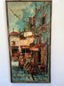 Vintage Impressionist Cityscape Oil Painting, Signed