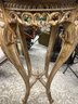 Tall Carved Wood Plant Stand-Table