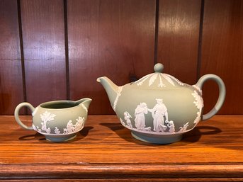 Wedgwood Teapot And Creamer