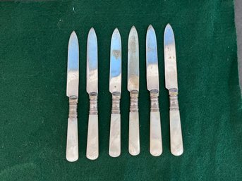 Six Mother Of Pearl Knives