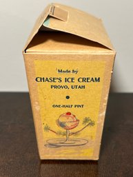 Chase's Ice Cream Half Pint Container Provo UT 1923