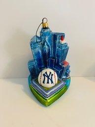 Yankees/NYC Glass Ornament