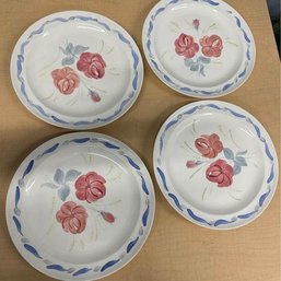 Blue Ridge Hand Painted Southern Potteries Inc.   Set Of 4