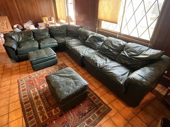 Huge Leather  Sectional By Emerson Leather