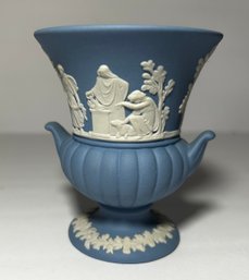 Wedgwood Blue And White Vase