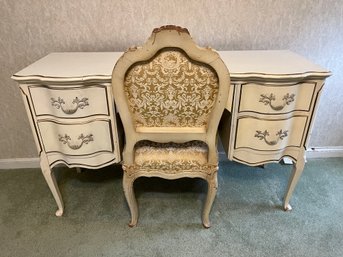 French Provincial Desk And Chair