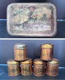 Antique Spicebox Tin