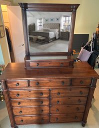 Wood Dresser Vanity With Mirror By The George Washington Mount Vernon Collection