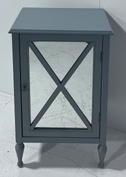 Mirror Front Storage End Table