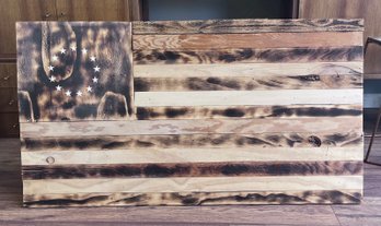 American Flag - Handmade - Wood - 13 Stars