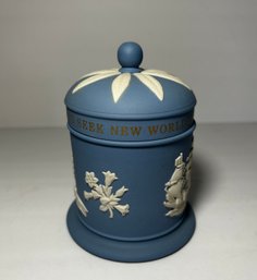 Wedgwood Blue And White Container