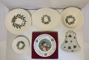 Lot Of Holiday Dinnerware 13 Pieces