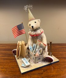 Vickie Smyers For Bethany Lowe Patriotic Stuffed Bear Figure
