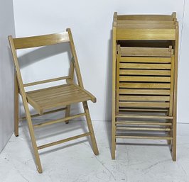 Pine Folding Chairs Made In Italy