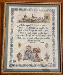 PF Volland Embroidery Framed Quote