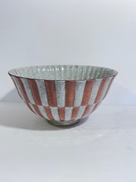 Vintage Royal Copenhagen Thorkild Olsen Crackle Bowl N7588