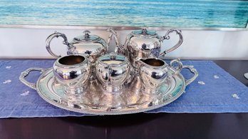 Coffee And Tea Silver Plate  Serving Set