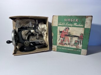 Vintage Toy Singer Sewing Machine With Box