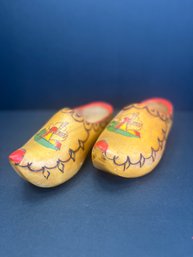 Vintage Pair Of Hand Crafted Holland Wooden Shoes