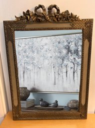 Vintage Rectangle Mirror With Ornate Frame
