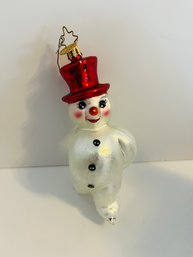 Christopher Radko Glass Snowman Ornament