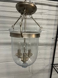 Brushed Nickel Ceiling Mount - 3 Candle Lantern Urn