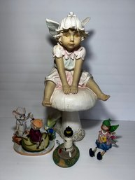 Lot Of Garden Statue And Figurines