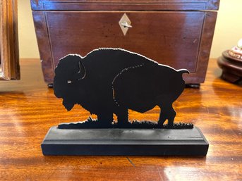 Signed Tabletop Buffalo Figure