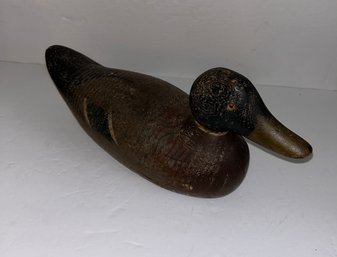 Beautiful Vintage Wooden Textured Duck Decoy