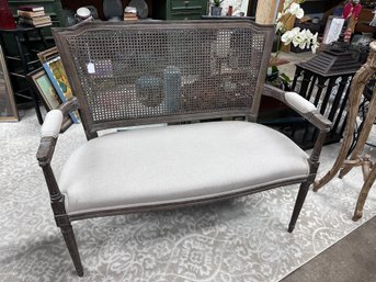 French Inspired Cane Back Settee