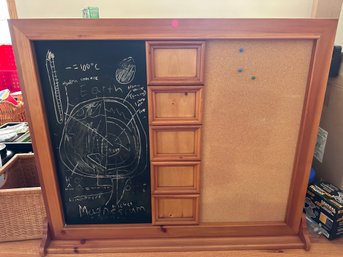 Chalkboard / Cork Board For Wall Or Desk Top