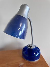 Blue Organizer Desk Lamp