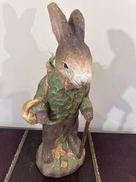 Bethany Lowe Designs Large Papa Rabbit With Yellow Egg