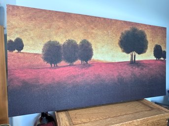 Capivating Ultra-Large Vintage Giclee Minimalist Landscape On Board