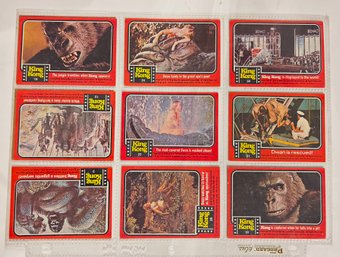 Lot Of King Kong 1976 Topps Trading Cards