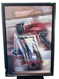 Engaging Modernist Abstract Impasto-Enhanced Giclee Painting On Canvas
