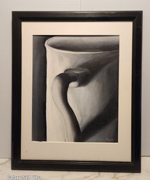 Signed Modernist Oil Painting In Celebration Of The Coffee Cup