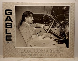 Vintage Clark Gable 1940 Photo Poster By Edward Weston Graphics