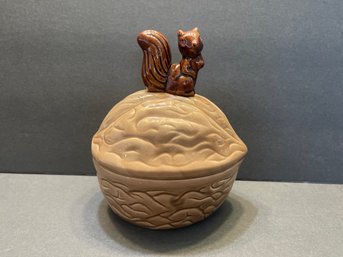 Squirrel And Nut Ceramic Decor