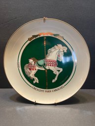 Crescent Park Carousel Wall Plate By RaE White