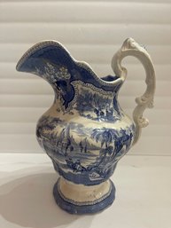 Blue And White Asian Pitcher