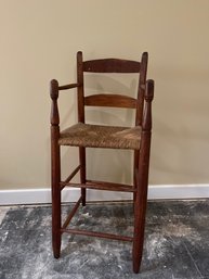 Vintage Rush Seat Childs Chair