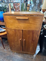 Mid-Century Wooden Deco-Style Secretary Desk And Cabinet
