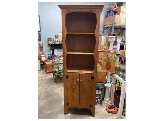 Vintage Knotty Pine Storage Cabinet