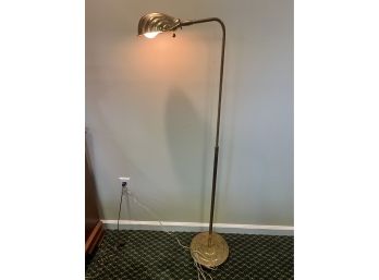 Vintage Brass Clam Shell Floor Lamp Mid Century Modern
