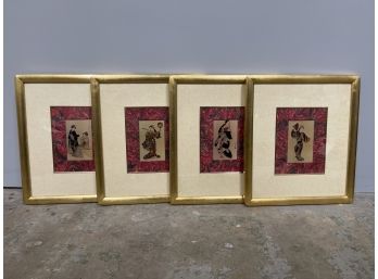Four Framed Prints Of Japanese Women