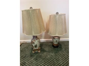 Pair Of Asian Inspired Lamps