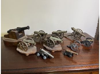 Lot Of 10 Miniature Cannons