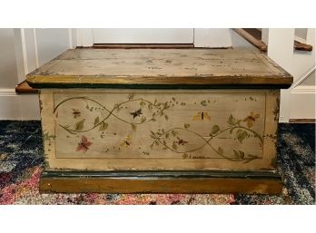 Country French Hand Painted Storage Chest