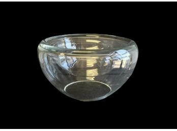 MCM Vintage Glass Convex Concave Double Wall Vase/recessed Centerpiece